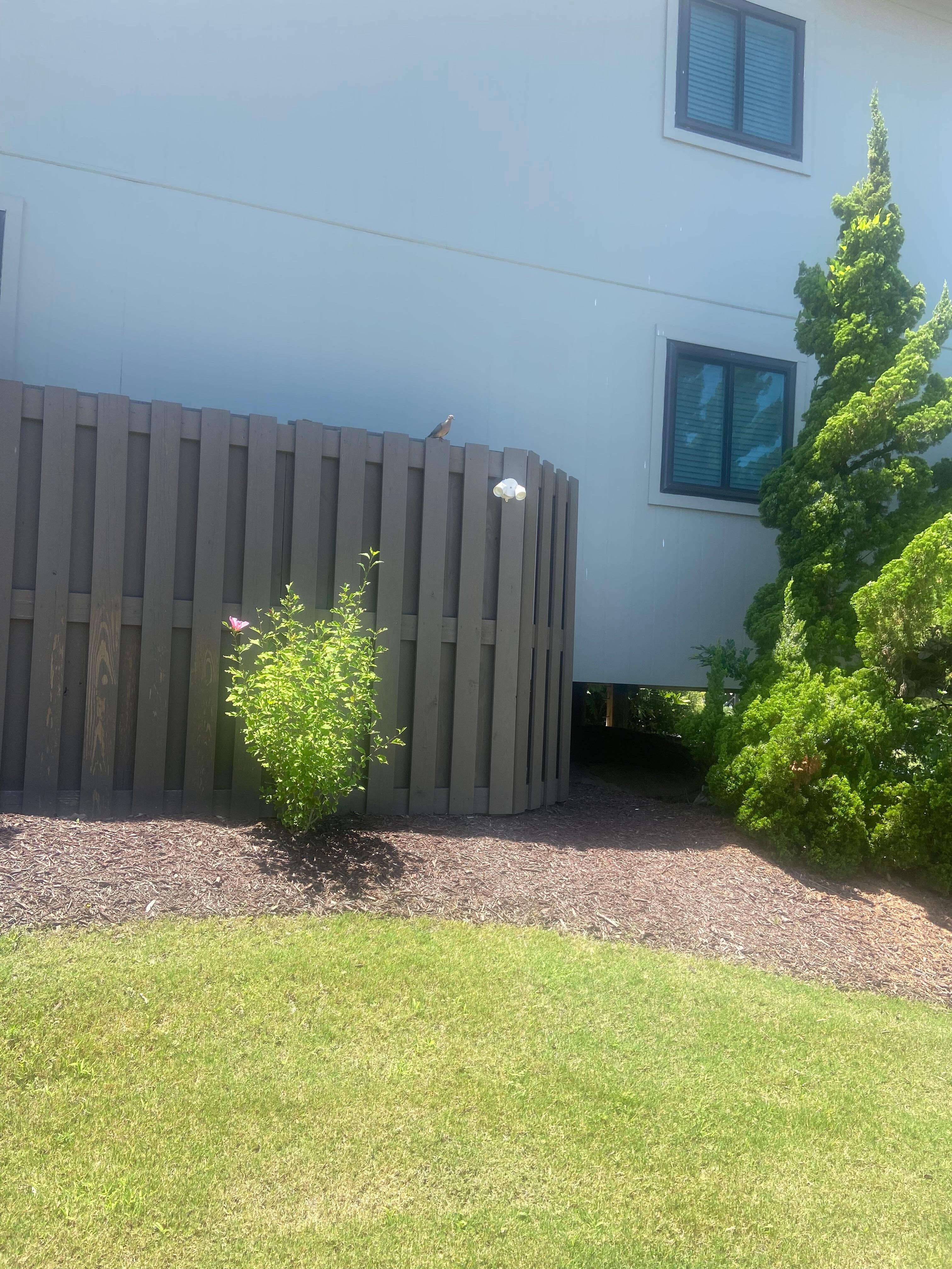 The outdoors, of the property 