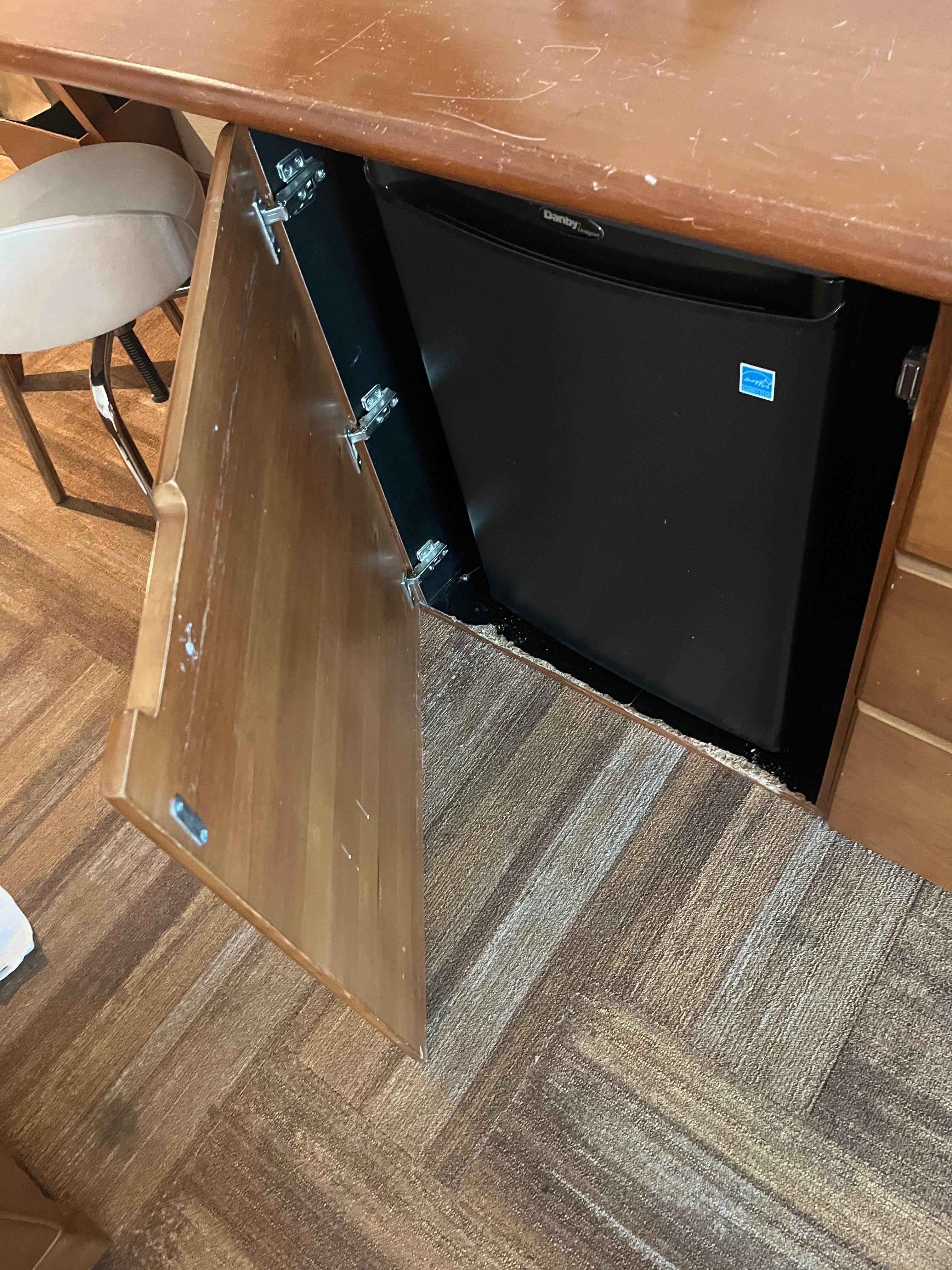 The wood is all scrapped off at the bottom 