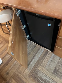 The wood is all scrapped off at the bottom