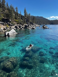 Kayaking on Lake Tahoe