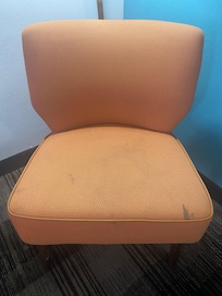 Stained furniture- not very inviting to sit