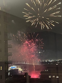 Fireworks from the hotel room