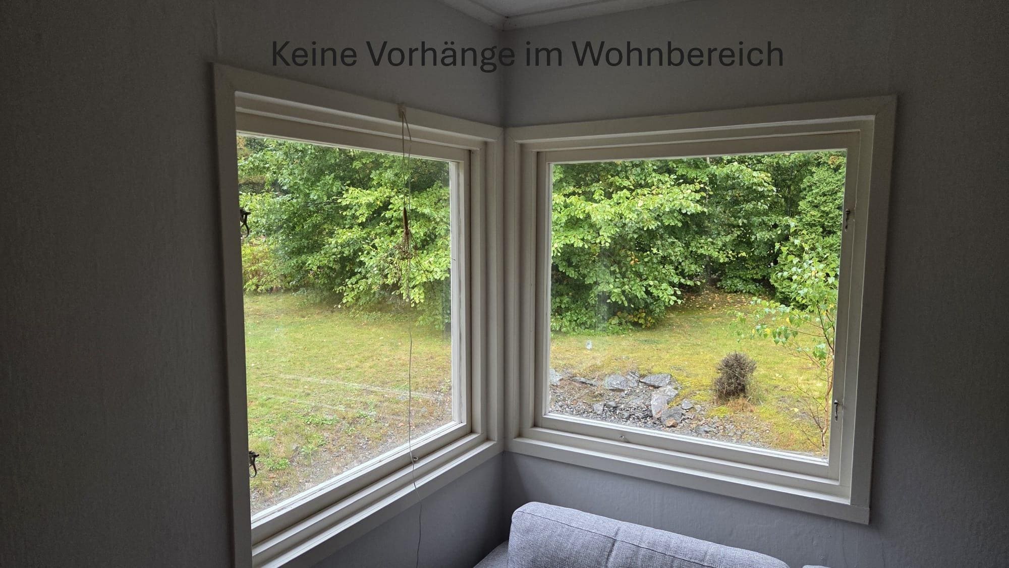 Keine Vorhänge oder Gardienen