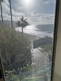 Public walkway outside our room