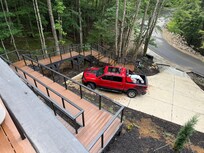 The driveway is almost inaccessible with a very big dip and steep incline with no place to turn around.
