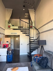 The room was awesome. I loved the floor to ceiling windows.