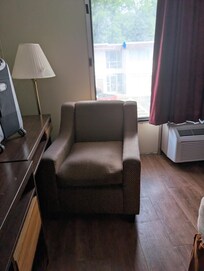 Puffed up chair cushion and can't see through the window