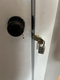Broken locks on doors