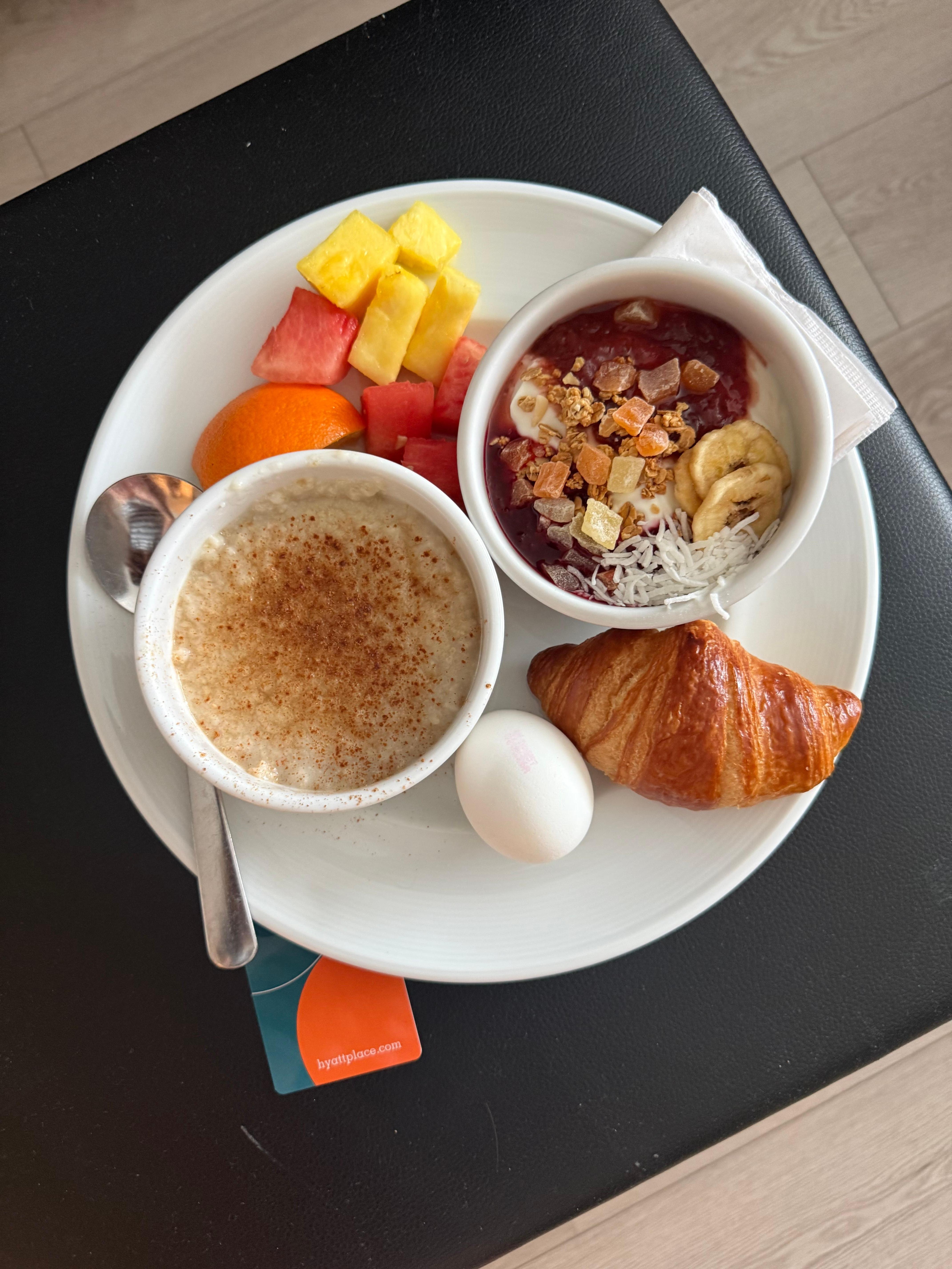 Some of the breakfast buffet. Also has full hot breakfast. 