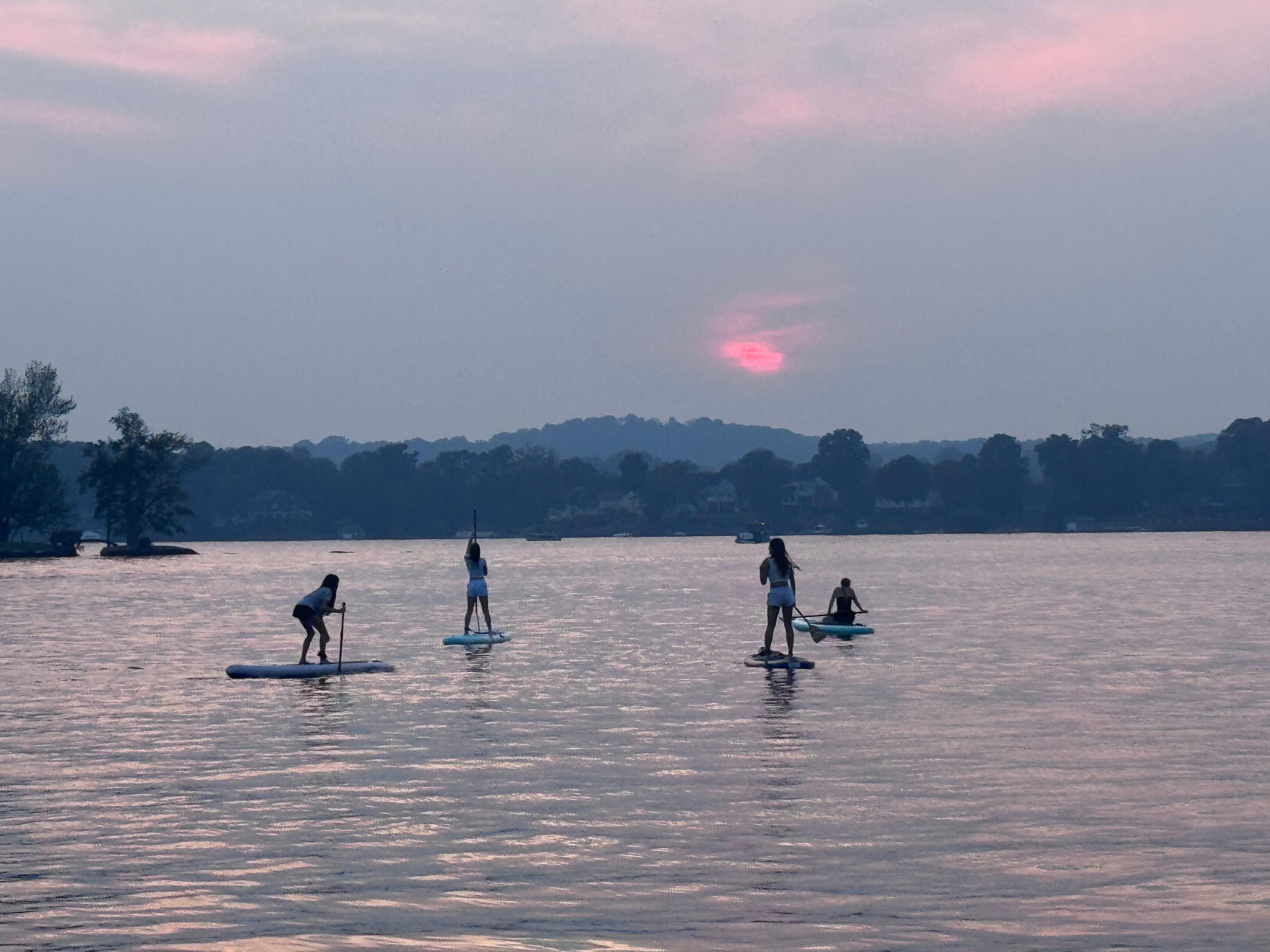 Paddle boarding -view from the dock. 
