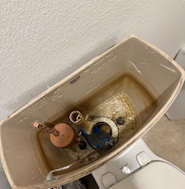 Sanitario viejo y descompuesto.