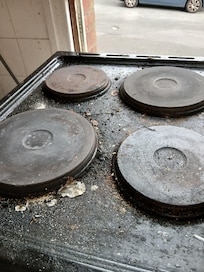 Kitchen area which people are using