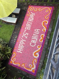 Flower Pool Decoration booked through Villa staff