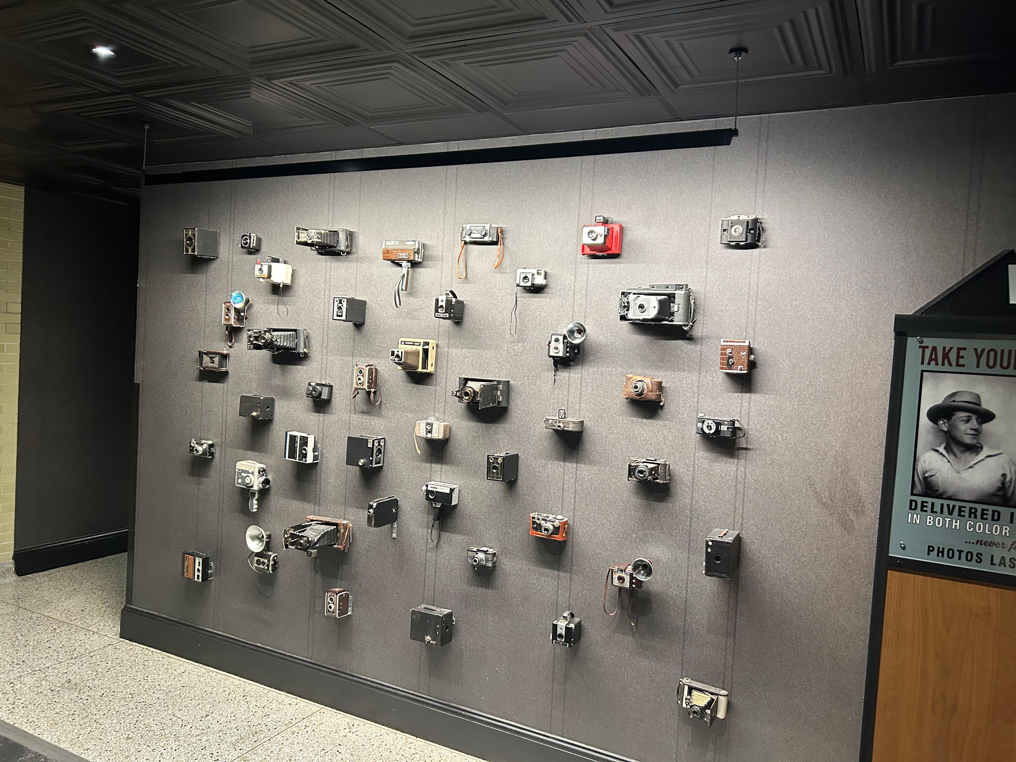 Cool art installation made with cameras in the hotel halls