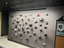 Cool art installation made with cameras in the hotel halls