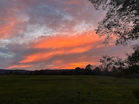 Sunset from the kitchen window.