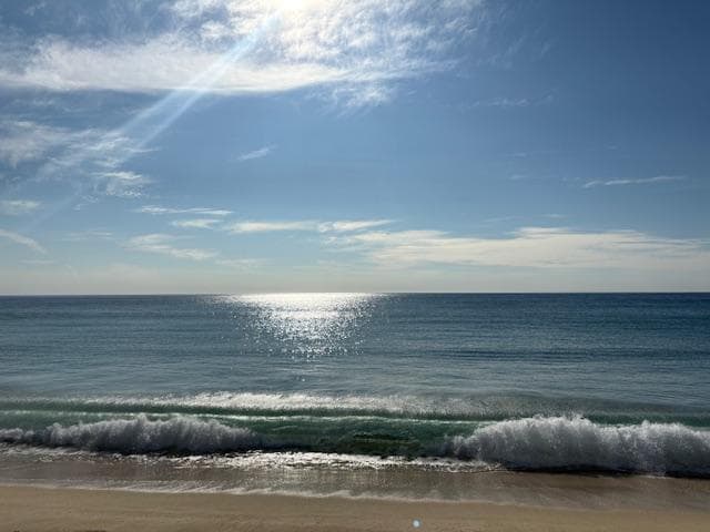 Beach across the road from the Condo