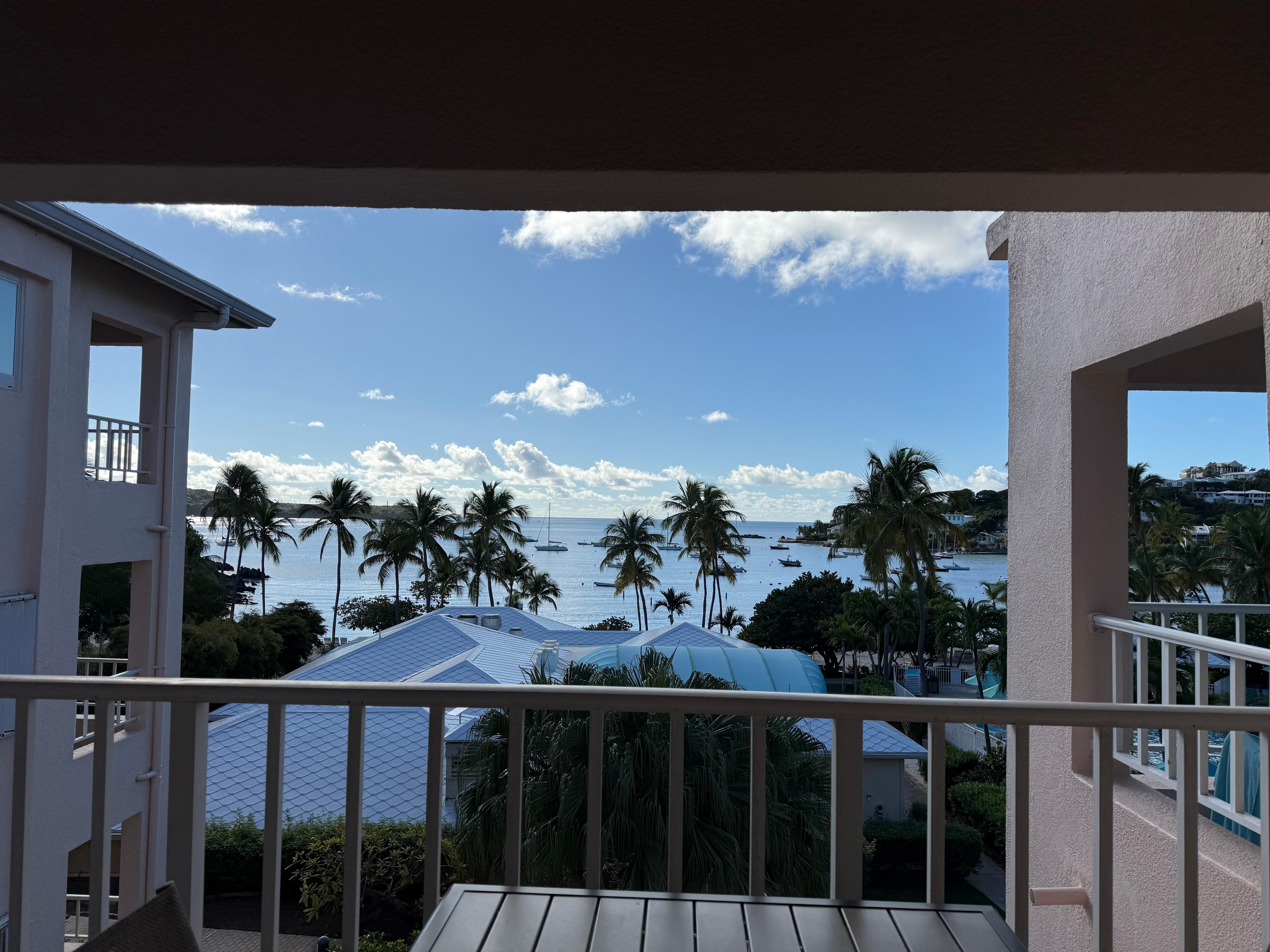 View from the main bedroom. We had a balcony in the bedroom, the loft and the living area! 💕