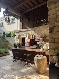 Unstaffed bar area