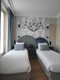 We chose twin beds as we were friends travelling. Room nicely appointed.