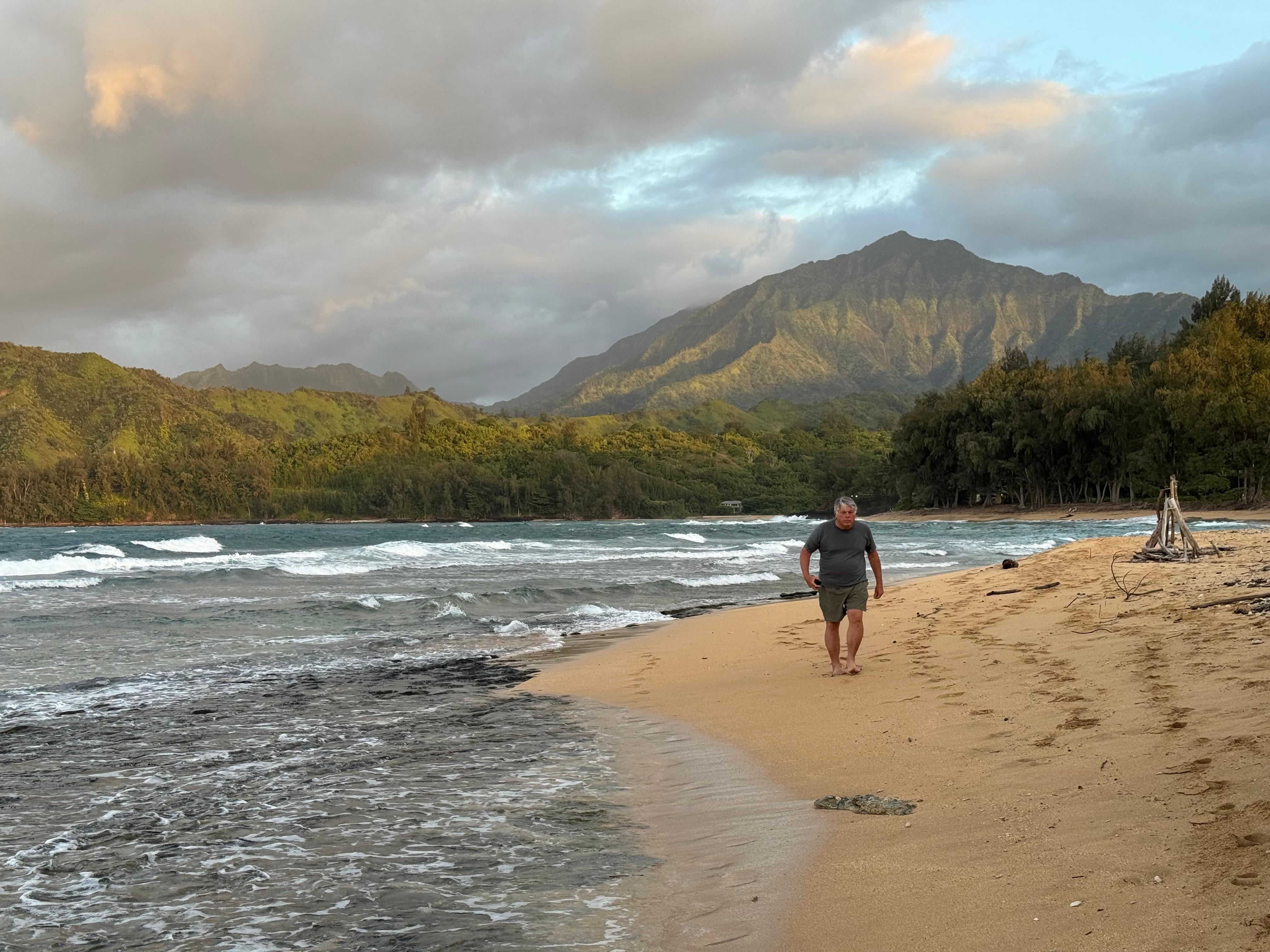 Walk along the on property beach. 