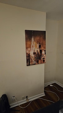 Pretty strange placement for a picture on the wall.