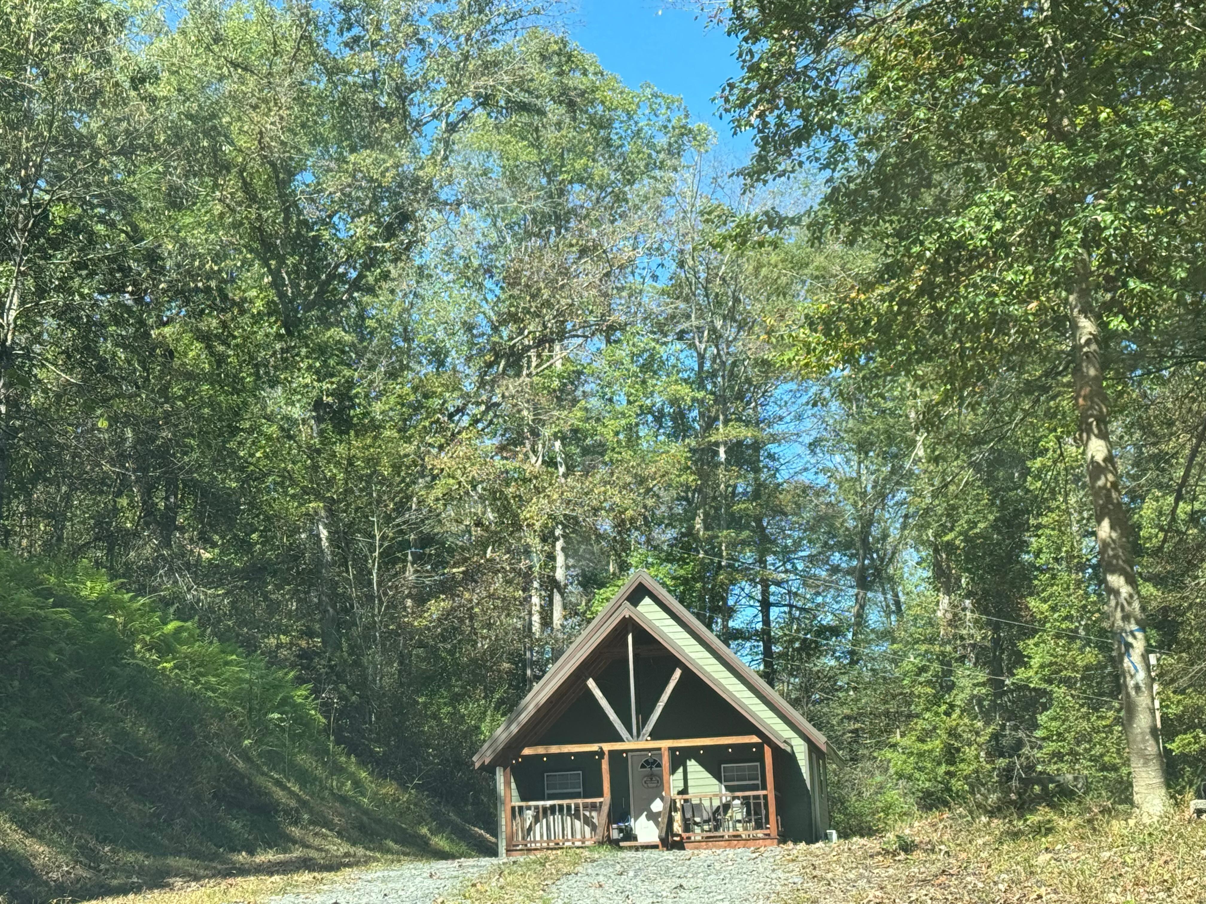 Cabin from driveway