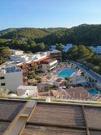 View of the pools