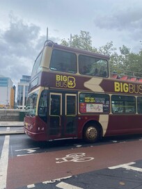 Busses stop frequently across the street to the hotel