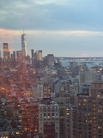 View from rooftop cocktail bar.