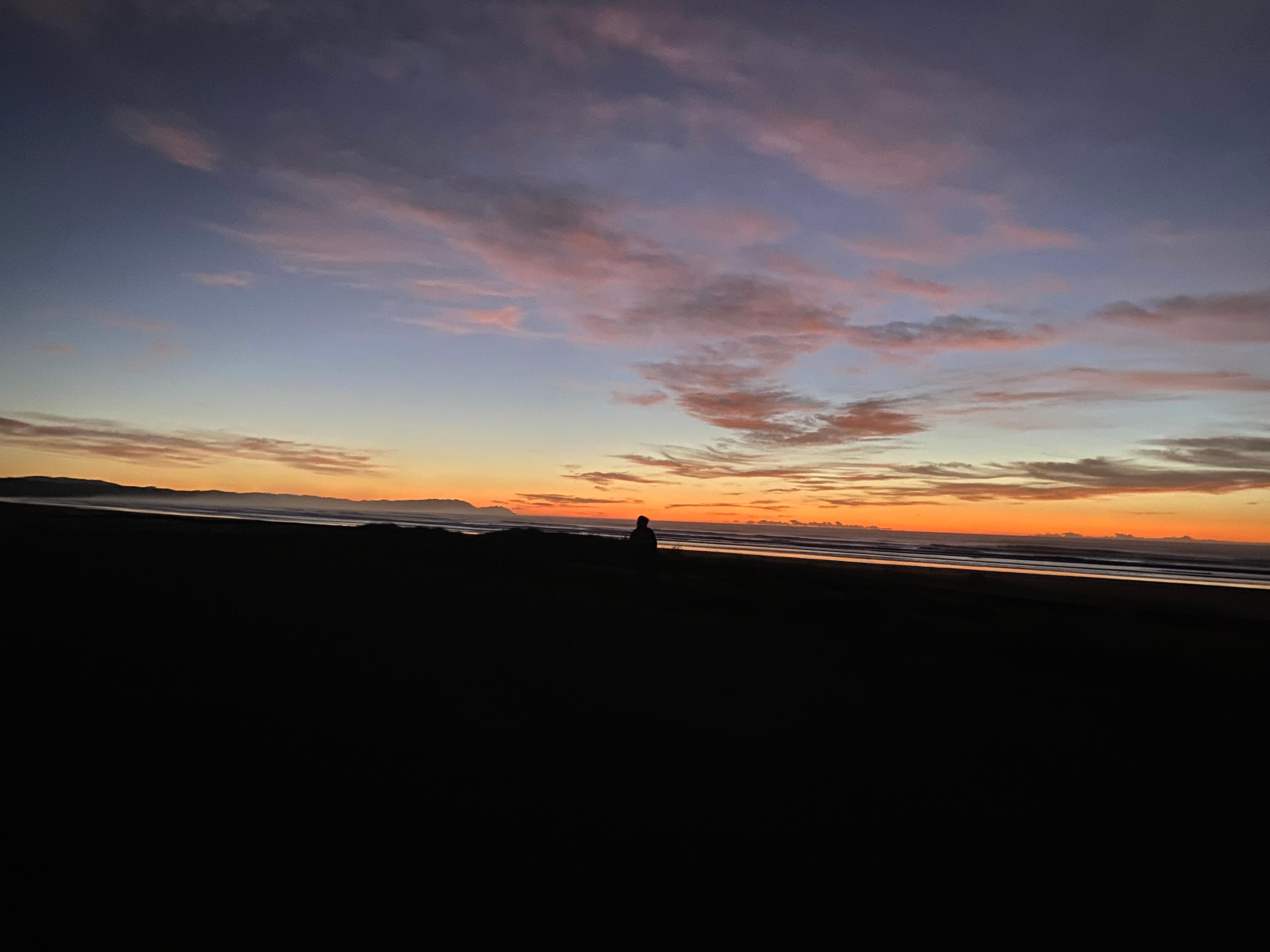 Watching the sun rise.