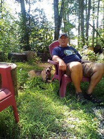 Back yard at Woodsy cottage.
