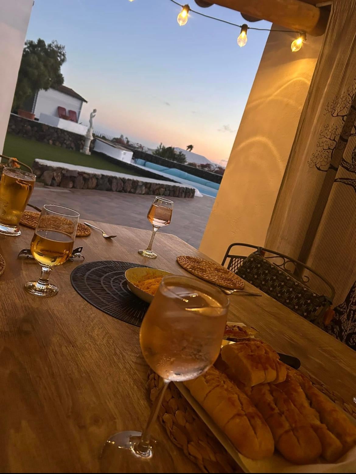 Relaxing evening meal