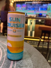 Gratisgetränk, für das wir beim Check-in einen Gutschein erhielten