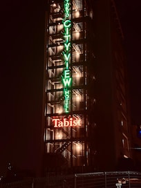 Side of the hotel walking up from the South Exit from Tabata Station