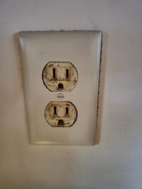 Outlets were filthy. This one is above kitchen counter top.