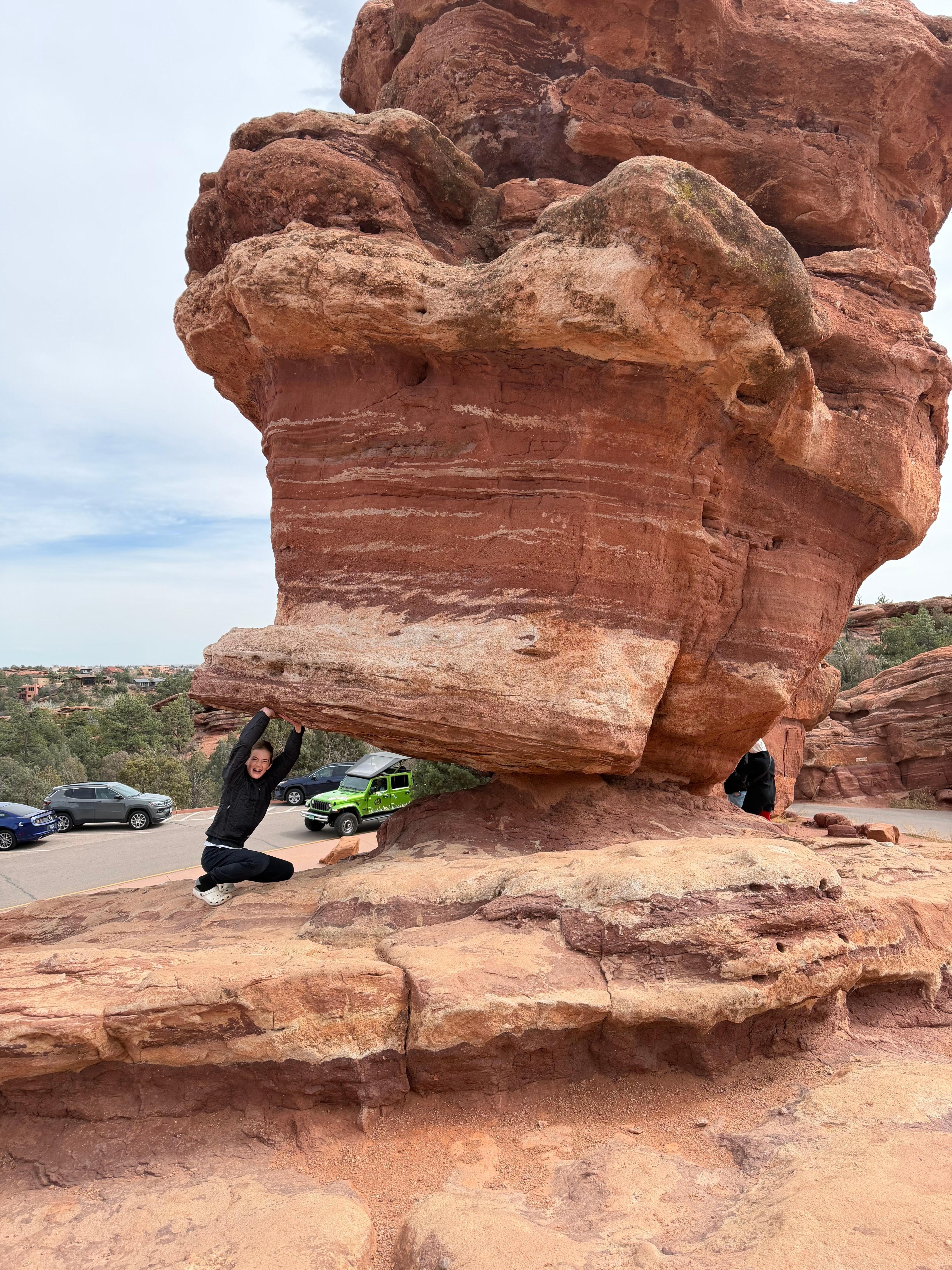 Garden of the Gods Balanced Rock)…Worth the 1.5 hour drive. Make a day of it by starting at the Garden of the Gods Visitor and Nature Center and ending at the Trading Post. Trolley, bike, & horse tours available *ADA accessible trails & pet friendly