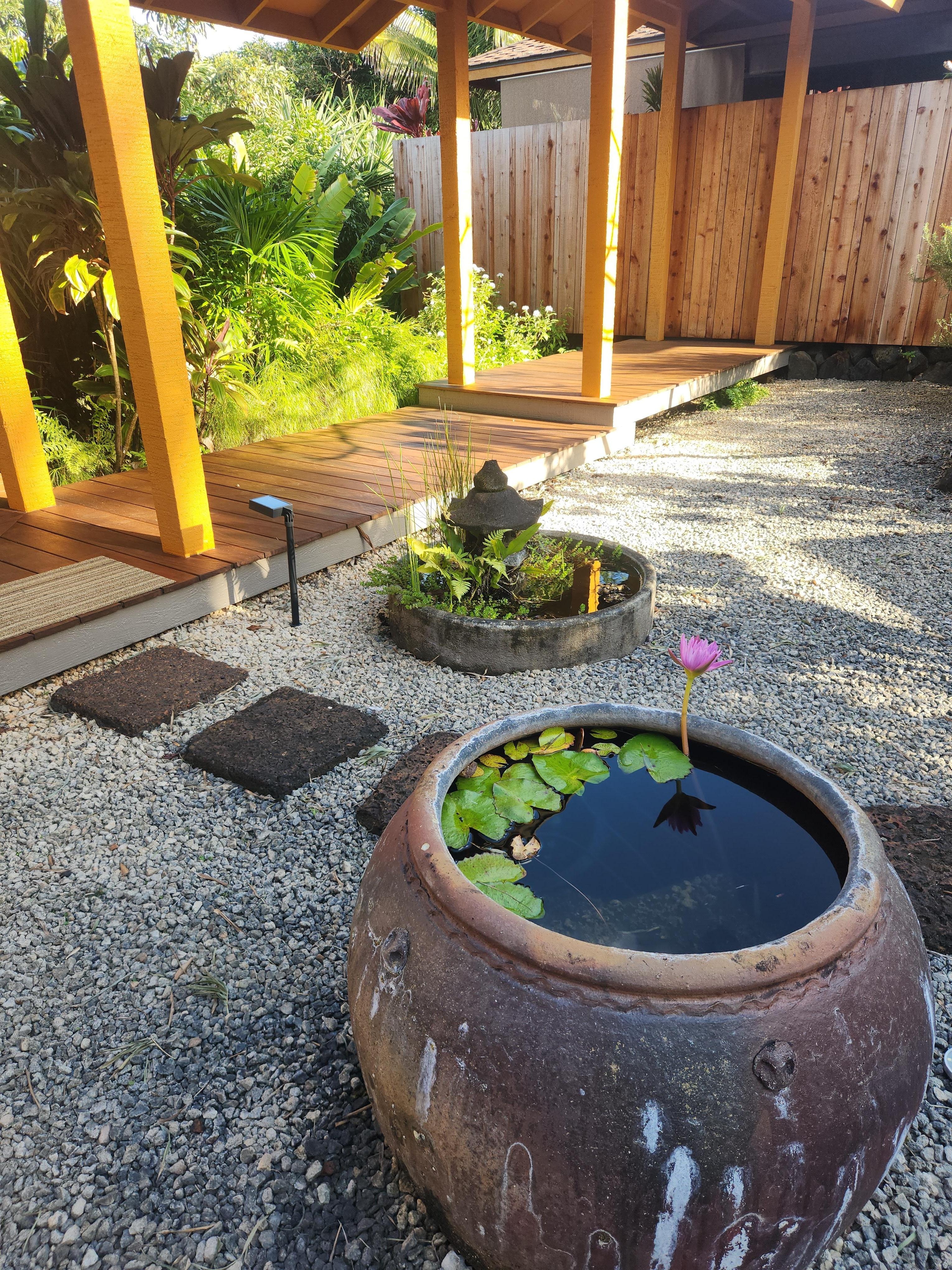 Private fenced courtyard also has a brand new propane grill