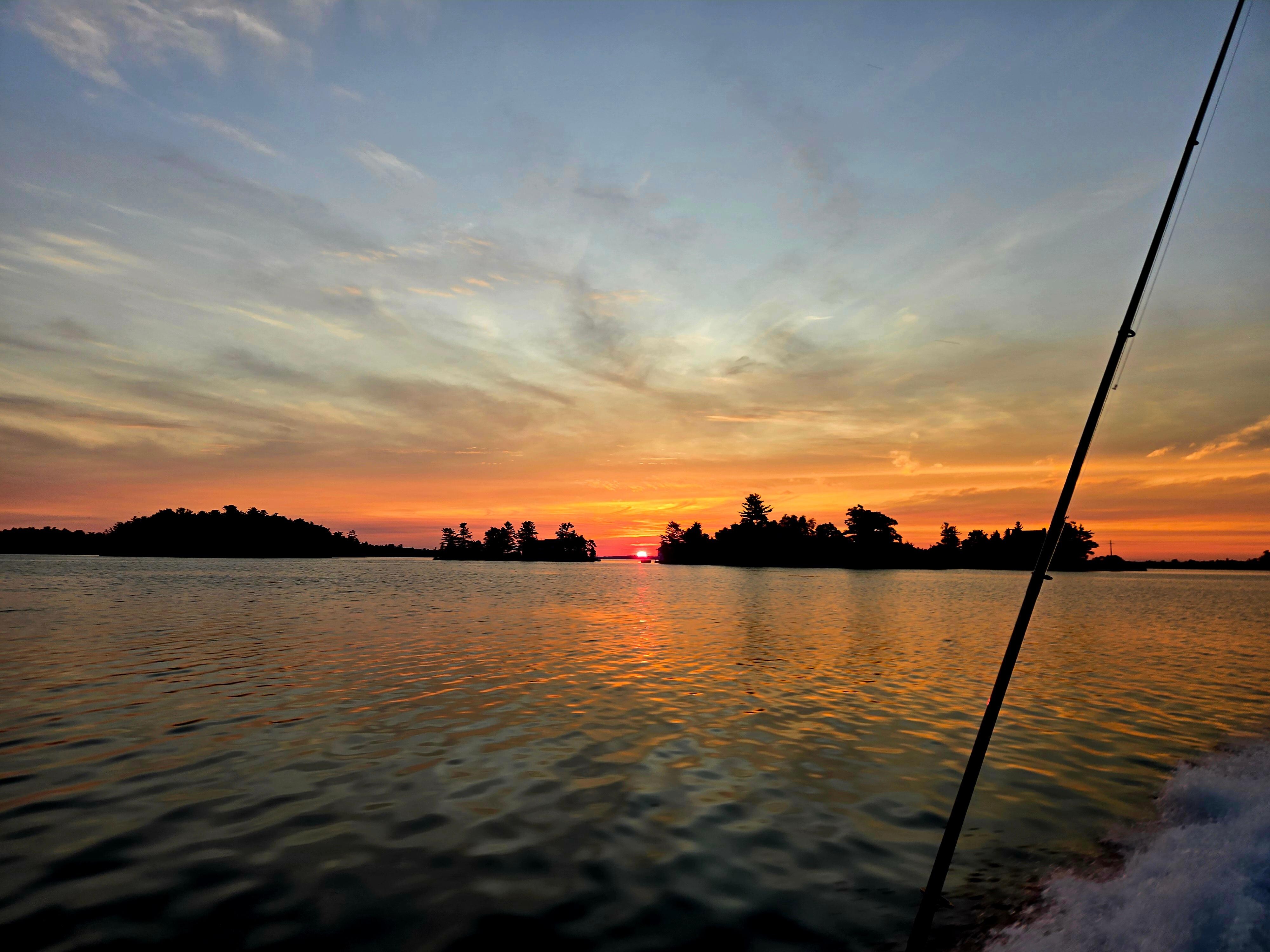 Sunrise on way out of the marina 
