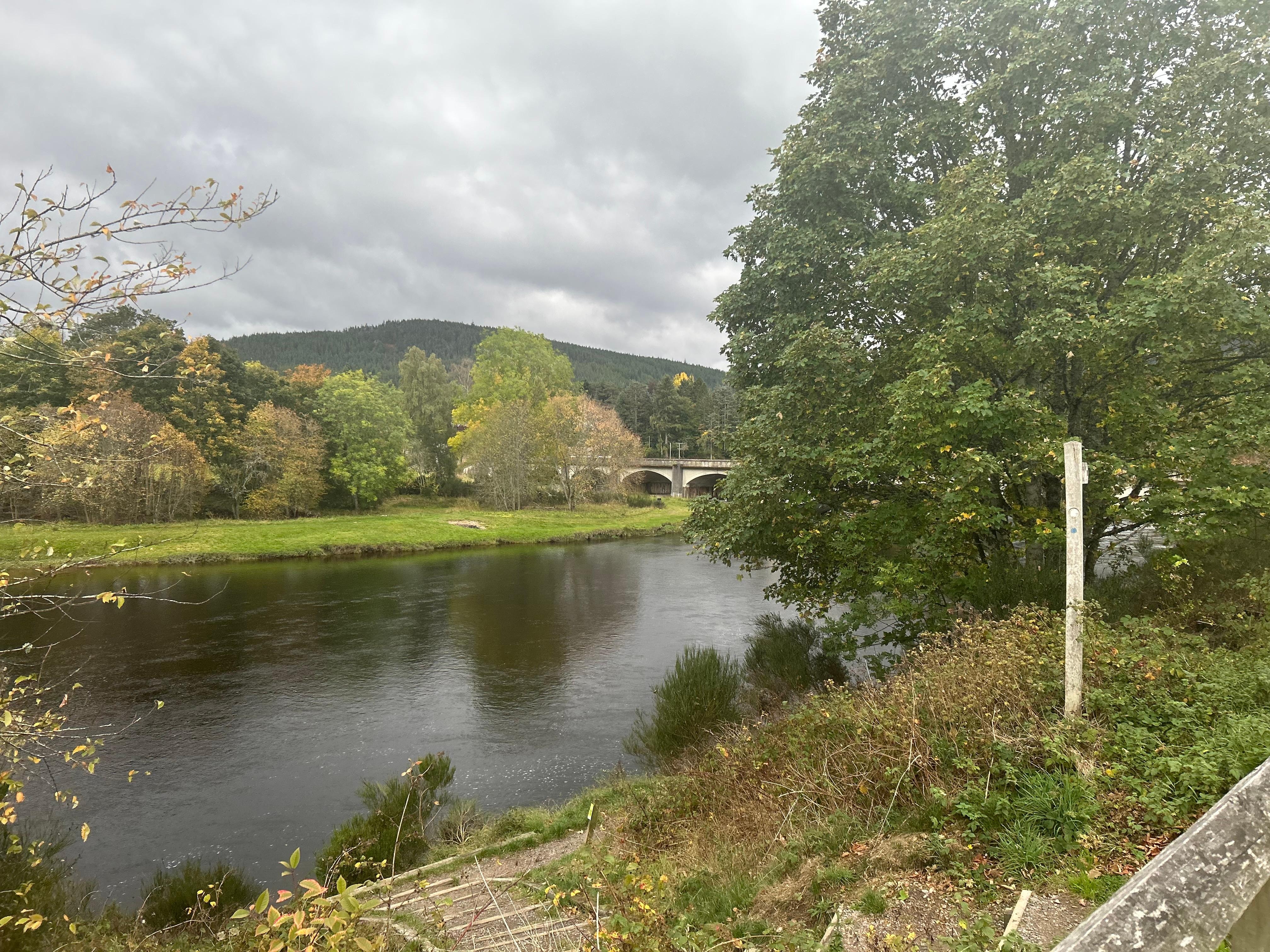 River Dee right outside of the Inn