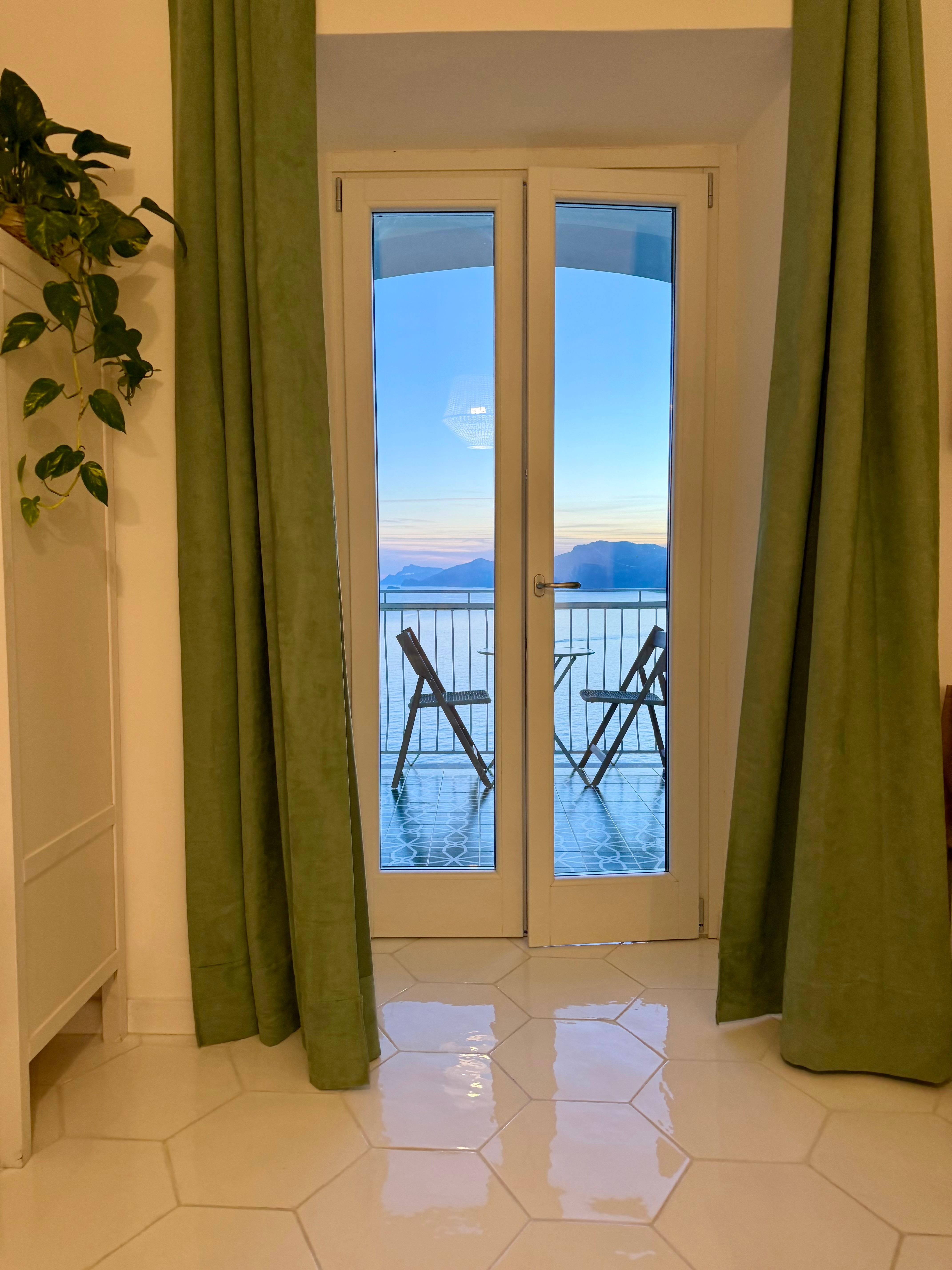 Out to our private balcony 