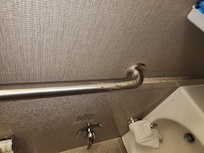 Rust on handrail in Bathroom