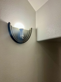 Stairway light with no shade