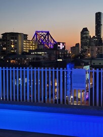 Roof top Pool at night