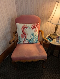 Antique chair in room