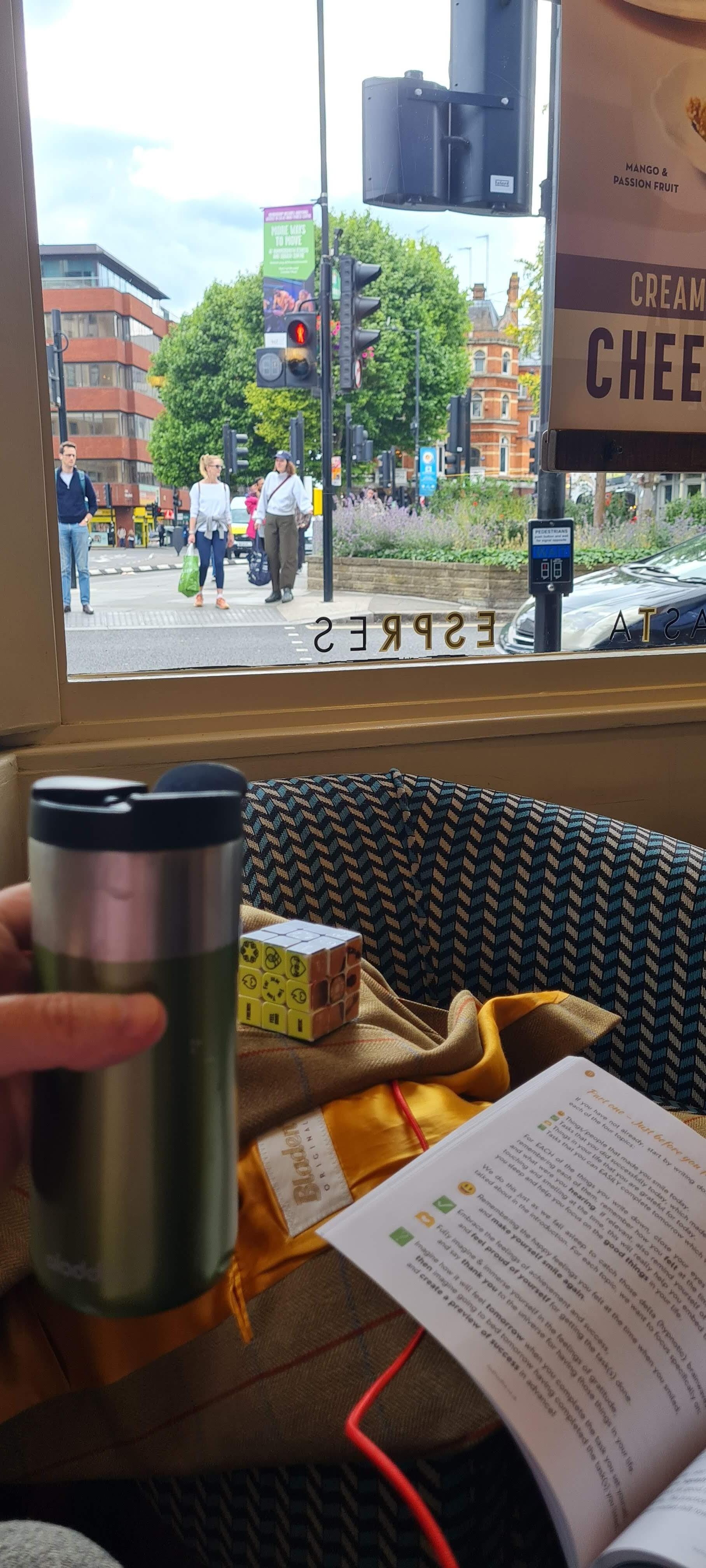 Cafe Nero across the road! Belushis/Hostel on the right...