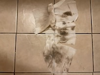 After my shower I walked around the room getting ready and this is the dirt that I cleaned off my feet before I could put on my shoes. The floors were sticky