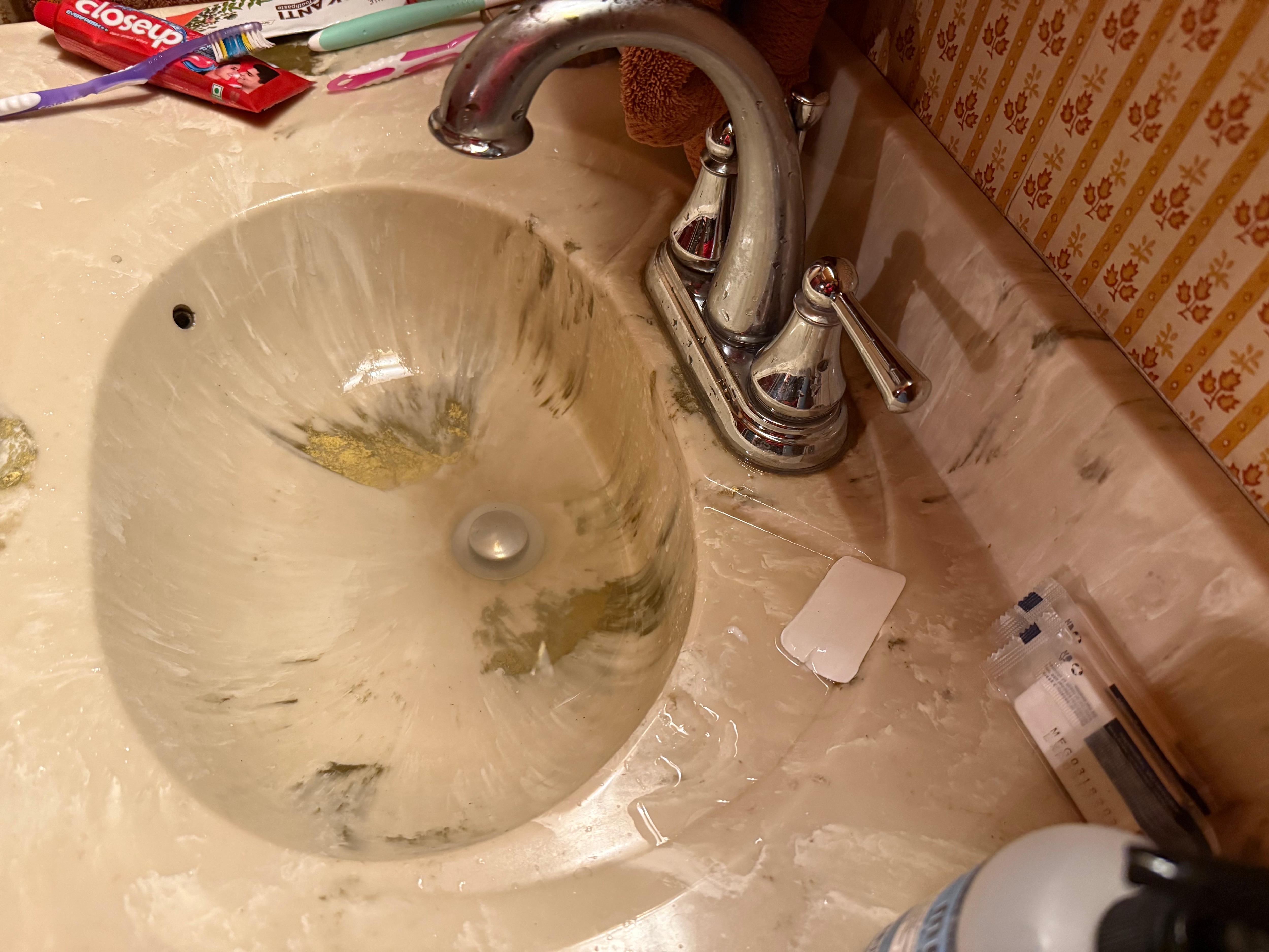 Clogged sink