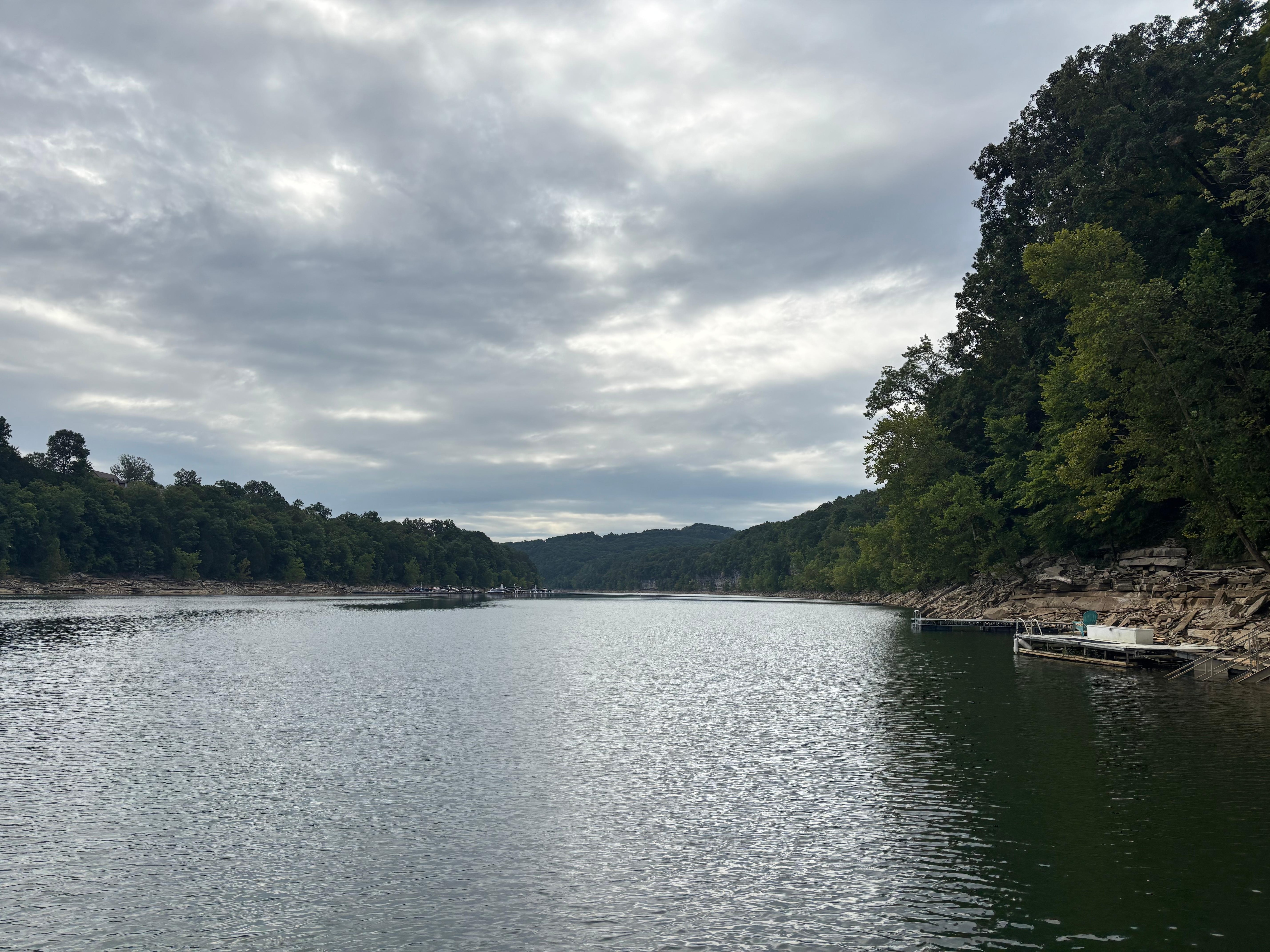 View from the boat at the dock 