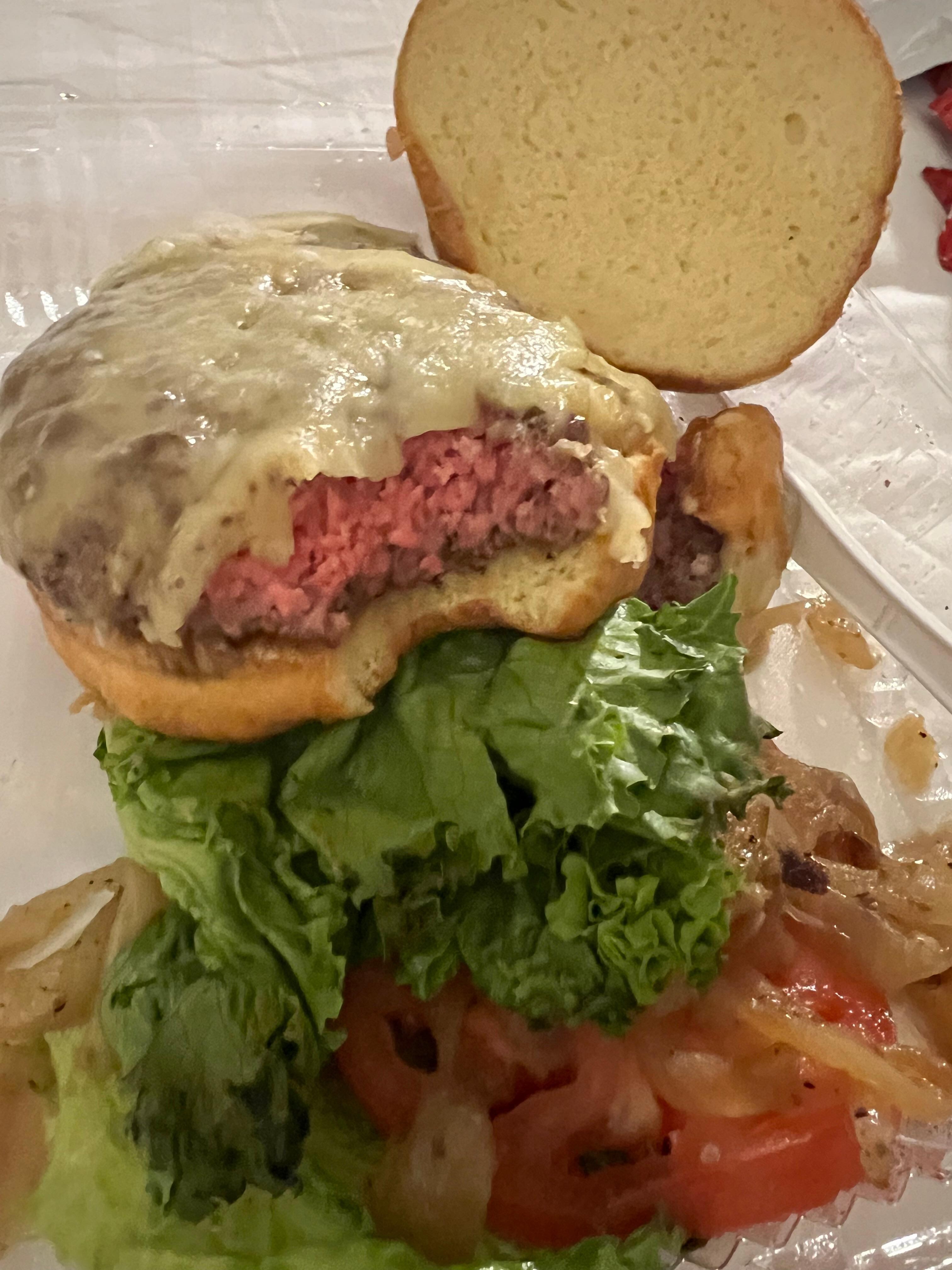 Raw burger 